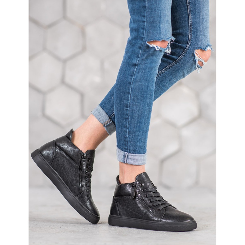 Sergio Leone Zapatillas negras en la plataforma negro 1