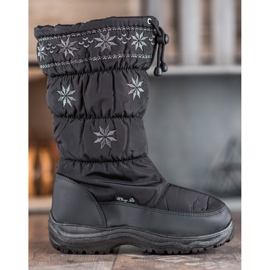 SHELOVET Botas de nieve sin cordones negro 3