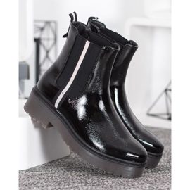 Sergio Leone Botines Chelsea Fashion lacados negro 5