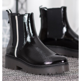 Sergio Leone Botines Chelsea Fashion lacados negro 3