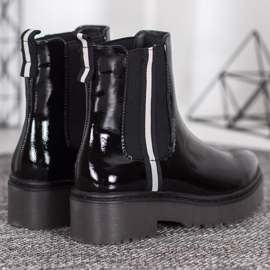 Sergio Leone Botines Chelsea Fashion lacados negro 4