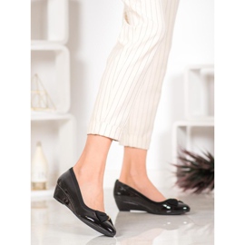Sergio Leone Bailarina elegante en cuña negro 3