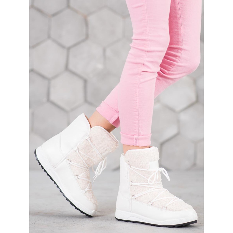 Small Swan Botas de invierno con piel de oveja blanco 1