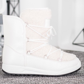 Small Swan Botas de invierno con piel de oveja blanco 6