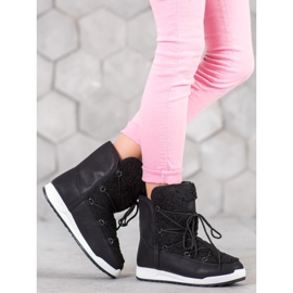 Small Swan Botas de invierno con piel de oveja negro 1