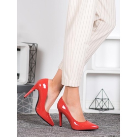 Sergio Leone Tacones con estilo barnizado rojo 4