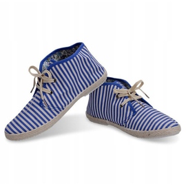 Botas Zapatillas Suela De Paja 2607 Azul marrón 4