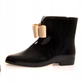 Botas de agua con lazo Y014 Negro 6