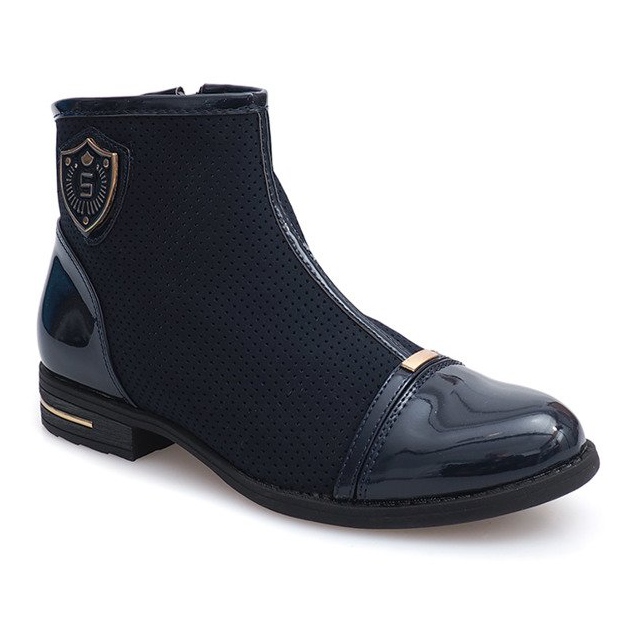 Botas elegantes, zapatos 1956 Navy azul marino 1