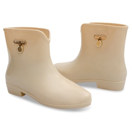 Botas de agua con lazo BL01 Beige 3