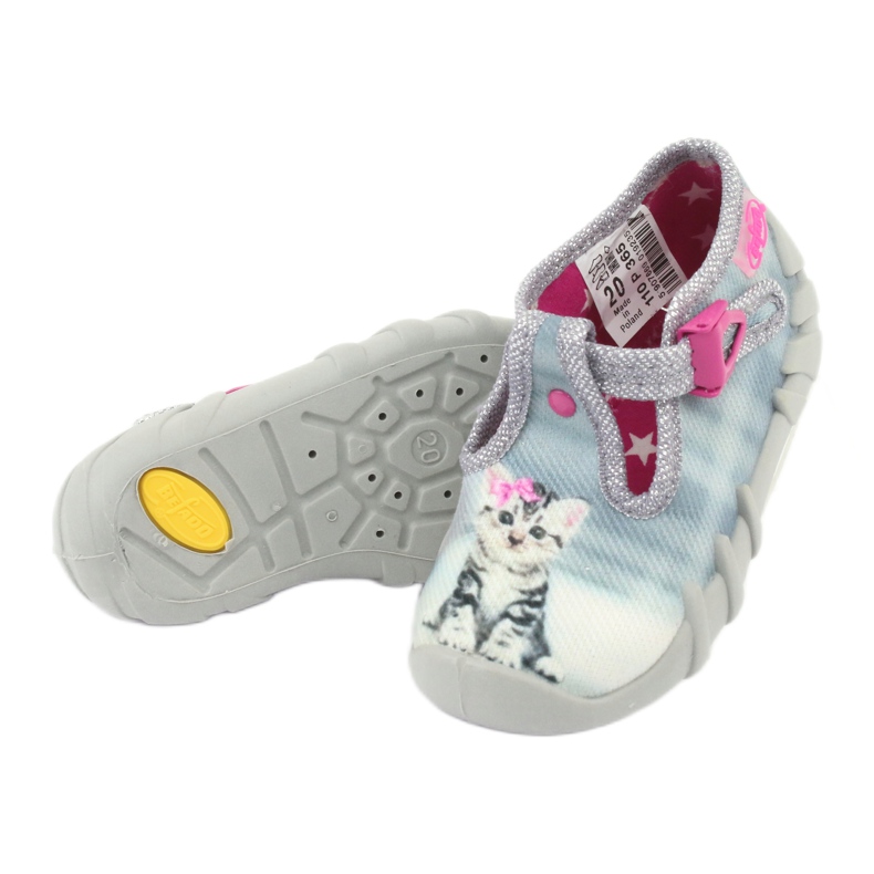 Calzado infantil befado gatito 110P365 rosa gris 4