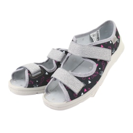 Zapatillas para niños de Befado 969y144 negro rosa gris 3