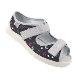 Zapatillas para niños de Befado 969y144 negro rosado gris 1