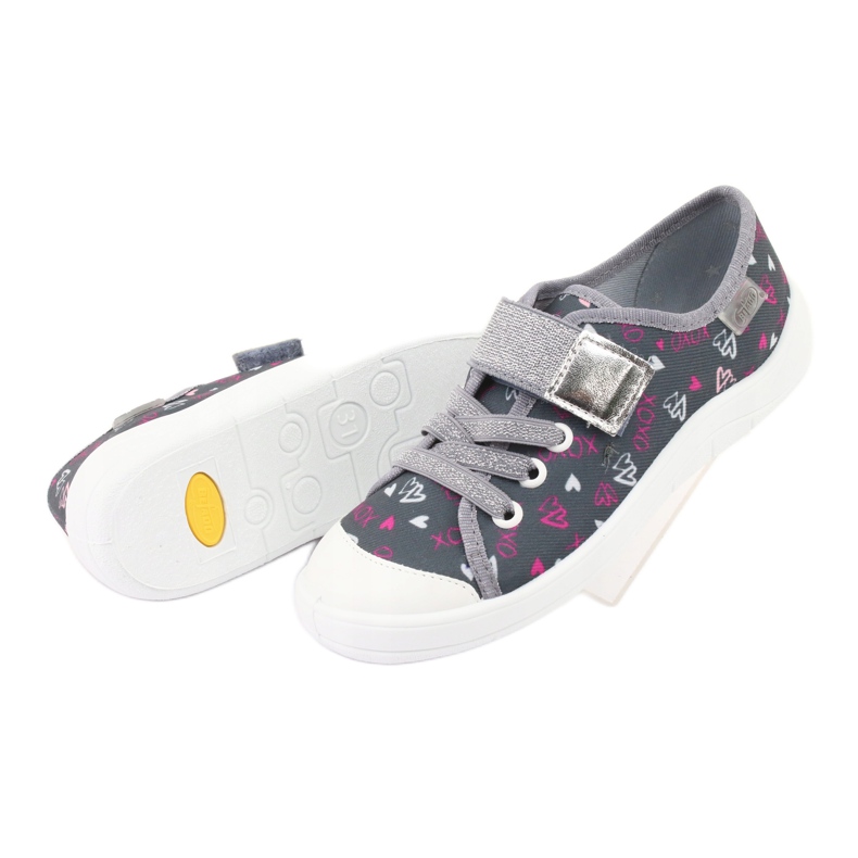 Zapatillas de niños Befado 251Y138 blanco rosa gris 5