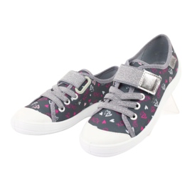 Zapatillas de niños Befado 251Y138 blanco rosa gris 3