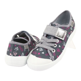 Zapatillas de niños Befado 251Y138 blanco rosa gris 4