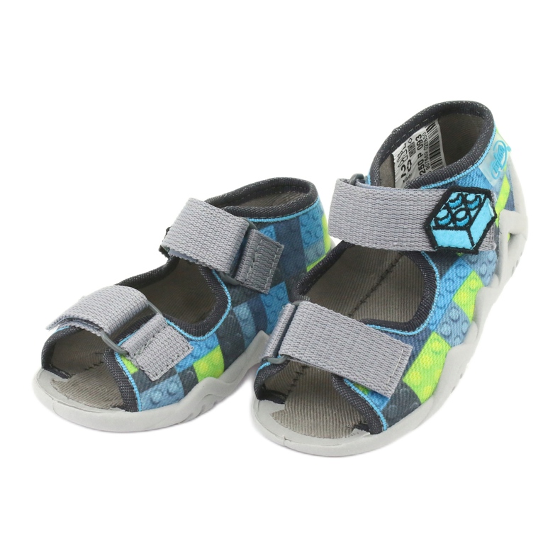 Sandalias Befado para niños 250P093 azul gris verde 3
