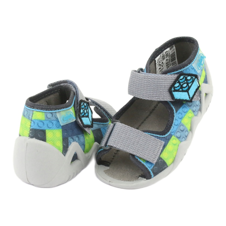Sandalias Befado para niños 250P093 azul gris verde 4