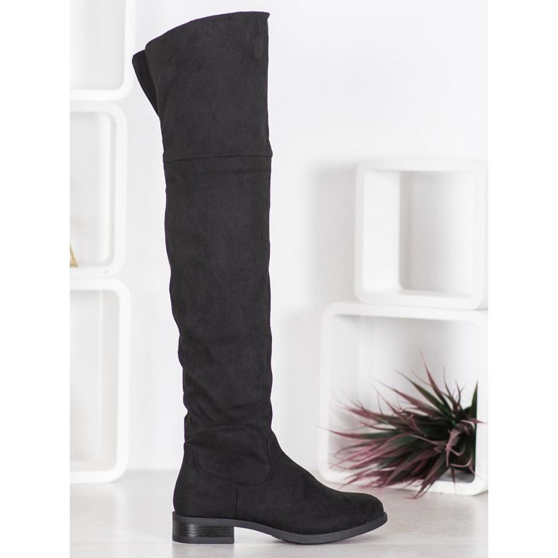 SHELOVET Botas con estilo sobre la rodilla negro 1 SHELOVET Botas con estilo sobre la rodilla negro 1