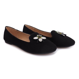 Bailarinas de ante con calavera 9988 negro 2