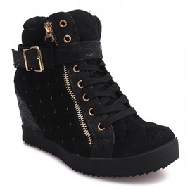 Zapatillas de cuña 6227-Y Black negro 3