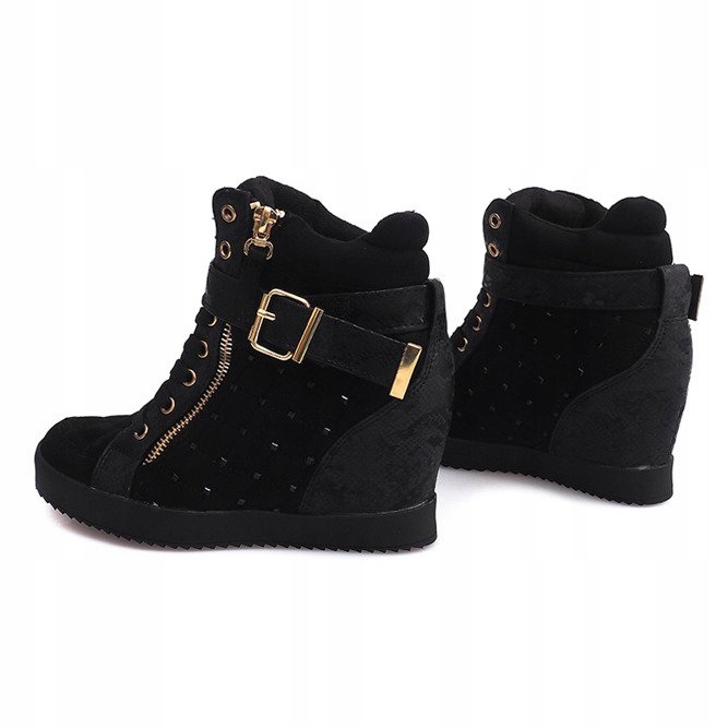 Zapatillas de cuña 6227-Y Black negro 1