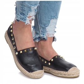 Alpargatas negras con tachuelas Montana negro 2