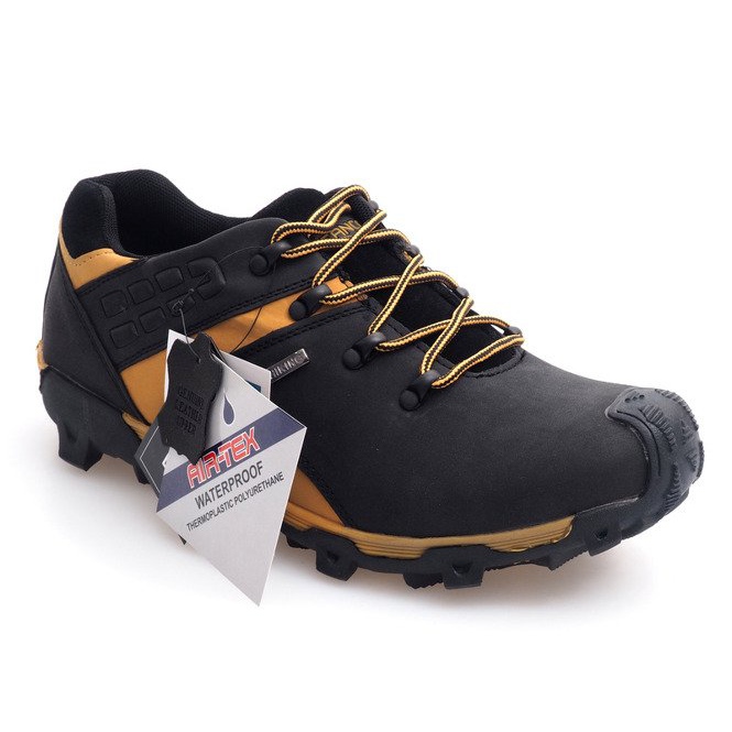 Botas Trekking Piel Nat HLD923 Negro amarillo 2