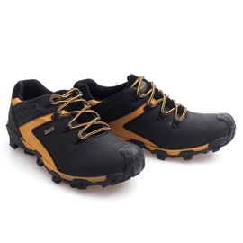 Botas Trekking Piel Nat HLD923 Negro amarillo 5