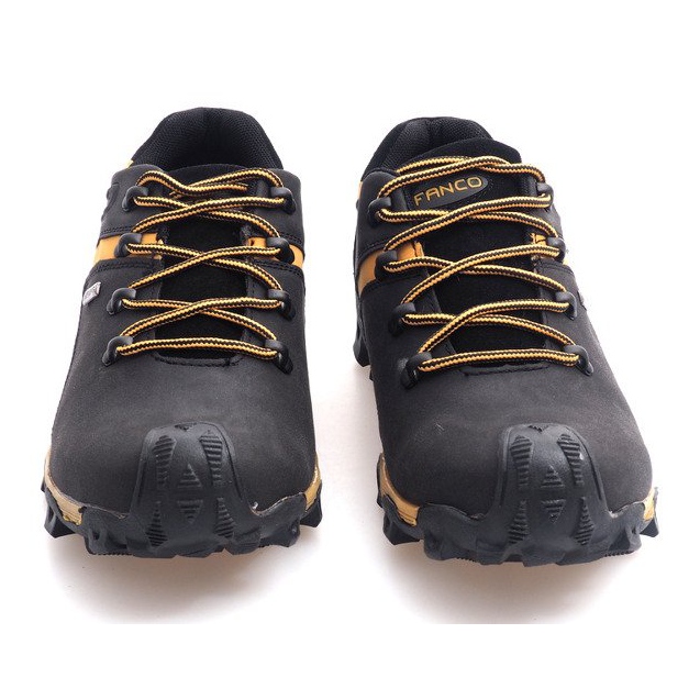 Botas Trekking Piel Nat HLD923 Negro amarillo 1