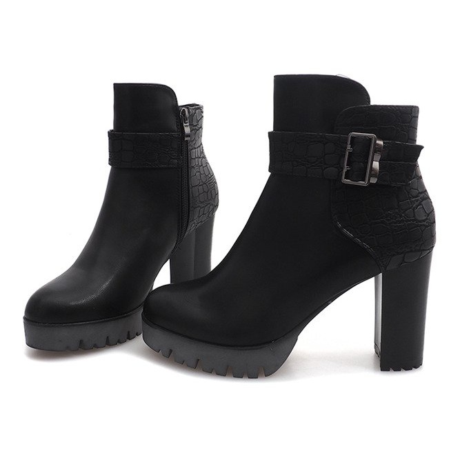 Botas cálidas con tacón TL-10 Negro 2