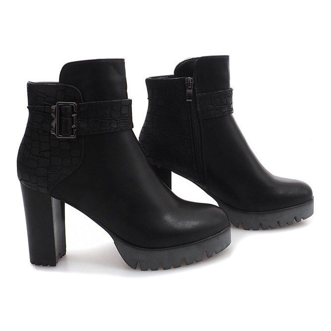 Botas cálidas con tacón TL-10 Negro 1