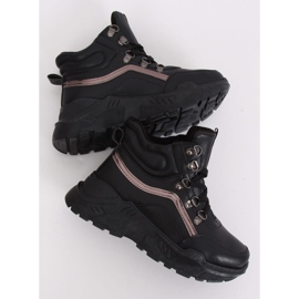 Zapato deportivo negro con tacón alto B0012-SP Negro 4
