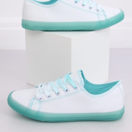 Zapatillas de mujer ombre blancas y verdes E3508 Verde blanco 3