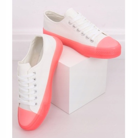 Zapatillas con suela de colores, blanco y rosa FG-2948 Rosa rosado 3