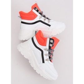 Zapatilla deportiva tobillera naranja y blanca RB-3348 BLANCO / NARANJA 5