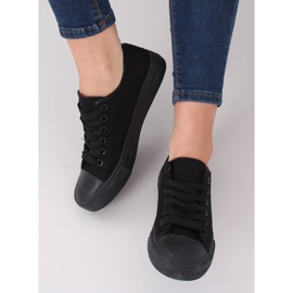 Zapatillas de mujer negras PQ-22 Black negro 1