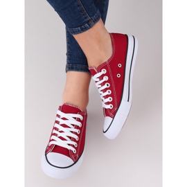 Zapatillas clásicas de mujer granate 7050Y Wine rojo 1