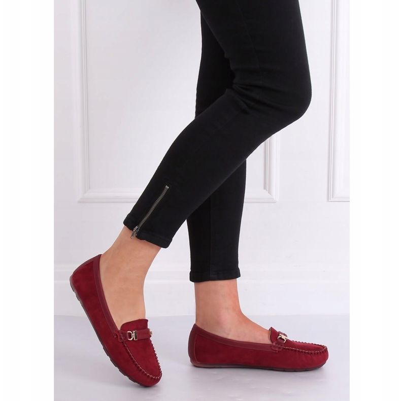 Mocasines de mujer burdeos FM3024 Wine rojo 1