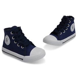 Zapatillas altas para niños Y1312 Azul marino 2