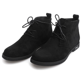 Botas Atadas Con Lentejuelas H543 Negro 1