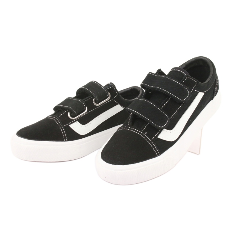 Zapatillas velcro AlaVans Atletico 18081 negro blanco 3