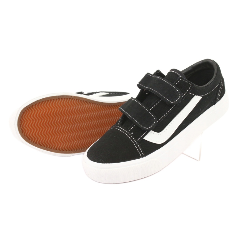 Zapatillas velcro AlaVans Atletico 18081 negro blanco 5