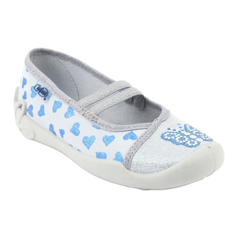 Zapatos infantiles befado corazones 116X267 azul gris 1
