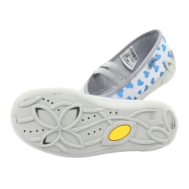Zapatos infantiles befado corazones 116X267 azul gris 5