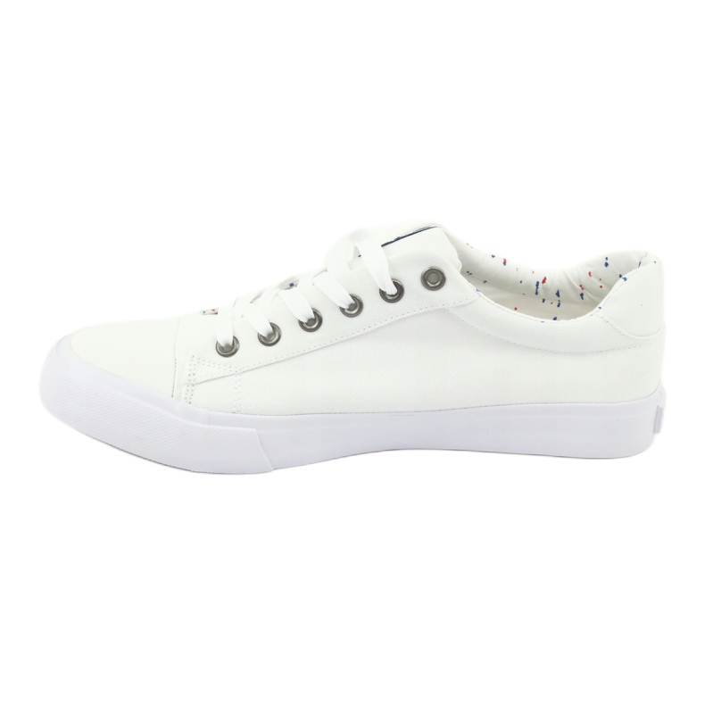 Zapatillas deportivas Big Star para hombre, blancas atadas 174097 blanco 1