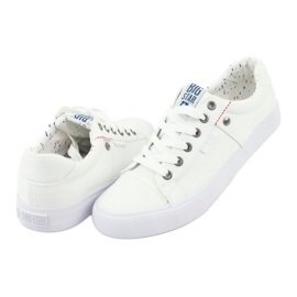 Zapatillas deportivas Big Star para hombre, blancas atadas 174097 blanco 3