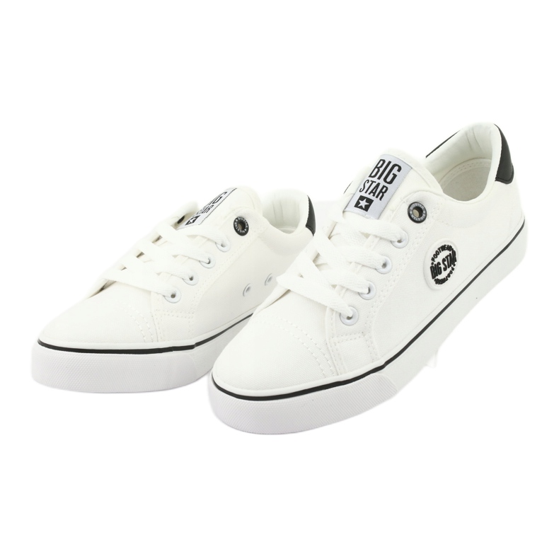 Zapatillas Big Star atadas blanco 274473 negro 3