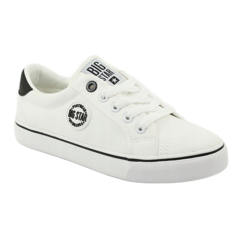Zapatillas Big Star atadas blanco 274473 negro 1