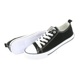 American Club Zapatillas de deporte en blanco y negro LH08 empatadas en blanco y negro 5